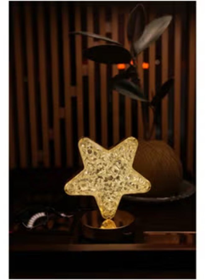 ELTRAZONE Cute Star Lamp Night Light for Kids – Acrylic Crystal Desktop Design, Cordless Rechargeable, and Touch Control Dimming - Image 2