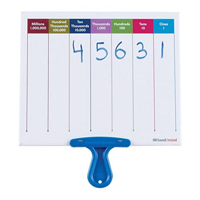 hand2mind Place Value Answer Board, Dry Erase Board Sets, Dry Erase Paddles, Math Classroom Supplies, Base 10 Math Manipulatives for Elementary School, 1st Grade Math Materials (Pack of 4) - Image 3