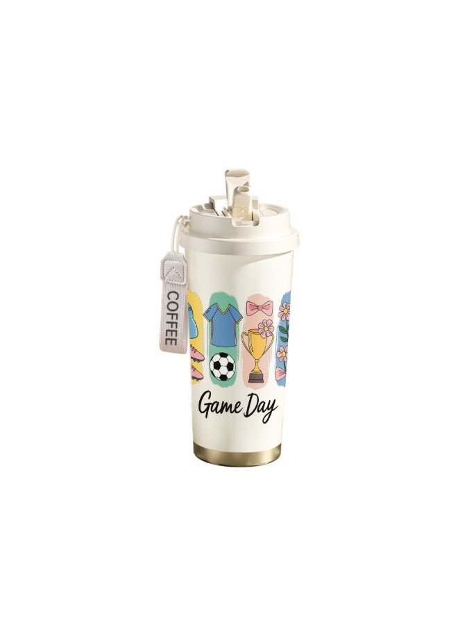FIFA 520ml World Cup Printed Stainless Steel Insulated Water Bottle Double Wall Vacuum Thermal Flask Leakproof Cup for Hot & Cold Drinks - Image 1