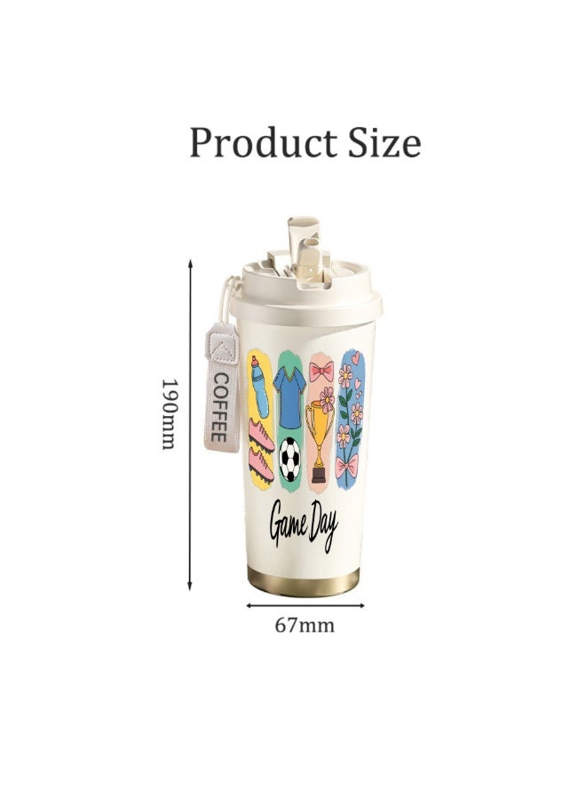 FIFA 520ml World Cup Printed Stainless Steel Insulated Water Bottle Double Wall Vacuum Thermal Flask Leakproof Cup for Hot & Cold Drinks - Image 2