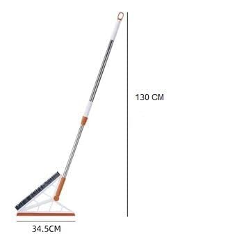 HEBEZON Hebezon 2 in 1 Wiper with Folding Brush for Floor Cleaning, Dust Remover, Scrub Brush with Long Handle 120° Rotate (Pack of 1)  - Image 4