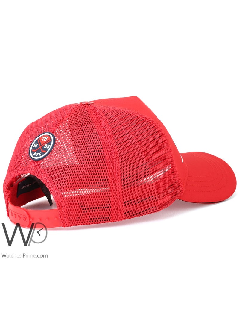 Tommy Hilfiger Plus Tommy Hilfiger Trucker Cap th Red est 1985 Cotton Net Hat - Image 2