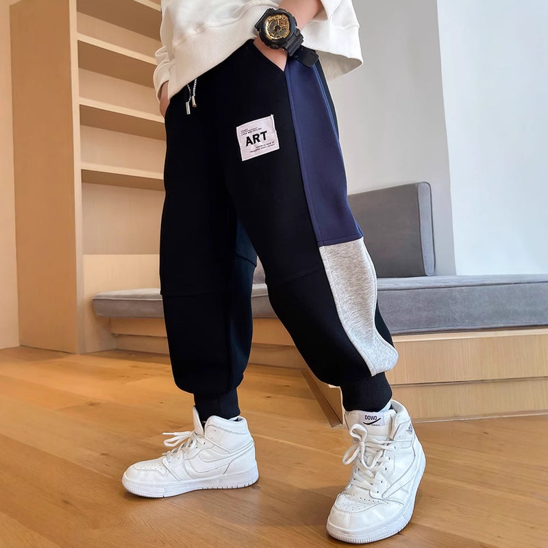 Boys' Casual Pants Children'S Street Solid Color Sports Pants Spring Loose Sweatpants Trendy - Image 2