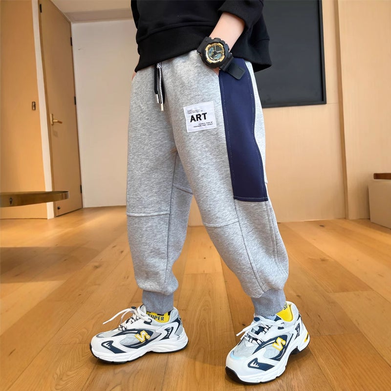 Boys' Casual Pants Children'S Street Solid Color Sports Pants Spring Loose Sweatpants Trendy - Image 3