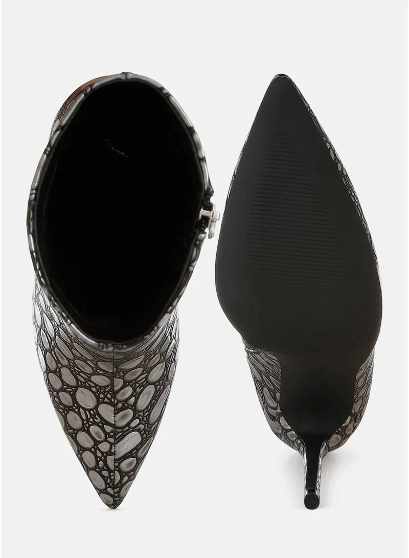 London Rag SH5211_BLACK London Rag Stiletto Heel Ankle Boots for Women | Best Price UAE