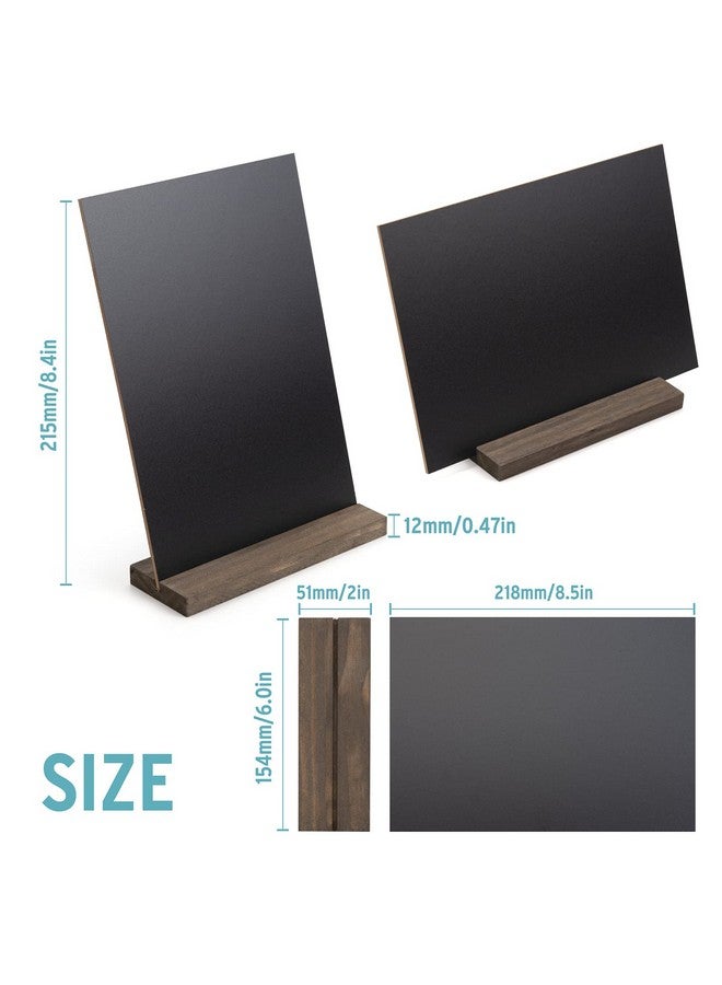 OnUpgo Mini Chalkboard Signs, Double Side 6 X 9 Inch Vintage Wooden Tabletop Chalkboard Sign With Base Stands - Set Of 6, Decorative Mini Chalkboard Table Signs Small Message Chalk Board Sign - Image 4