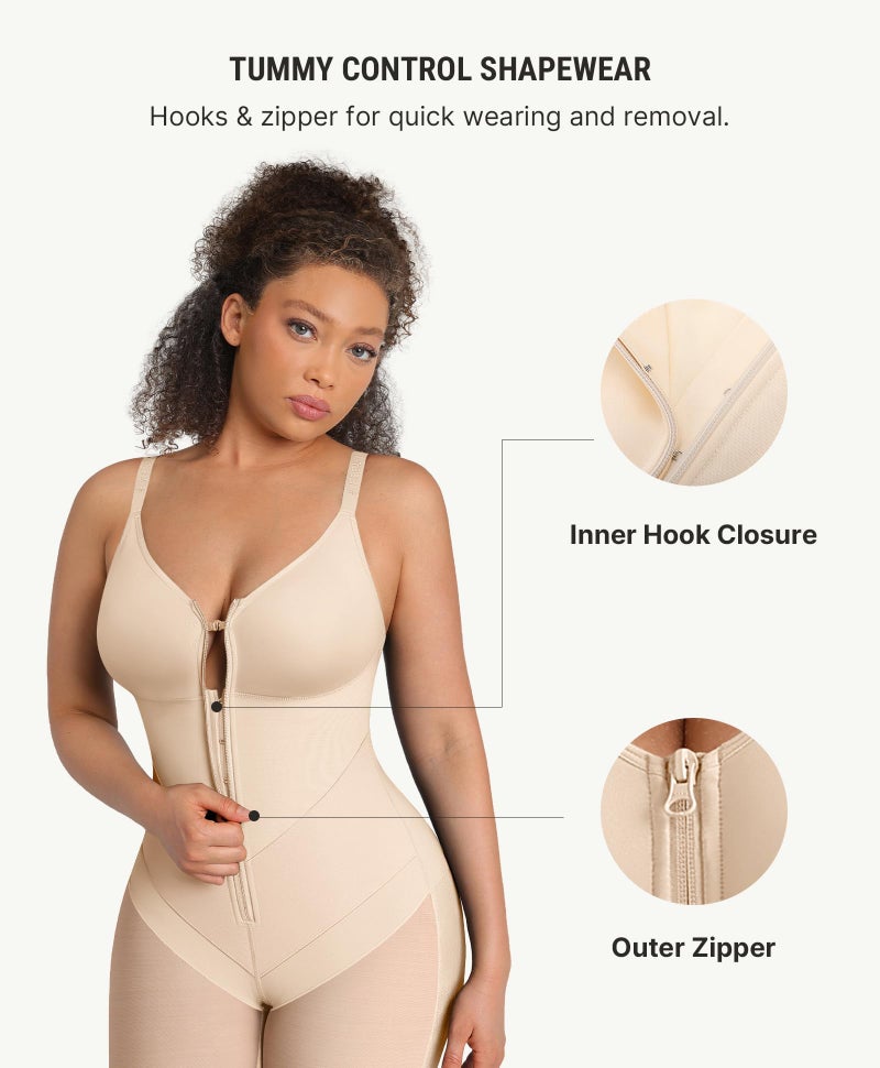 FeelinGirl Faja Body Shaper Tummy Control Shapewear for Women Fajas Colombianas Moldeadoras Postpartum Butt Lifting Beige L - Image 4