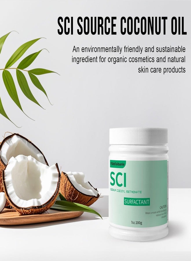 FSbbTaibanle 7 oz Sodium Cocoyl Isethionate, Premium Sodium Cocoyl Isethionate (SCI) Powder, Amazing Bubbles, Gentle on Skin, Biodegradable, Suitable for Making Bath Bombs (7Ounce (Pack of 1)) - Image 4