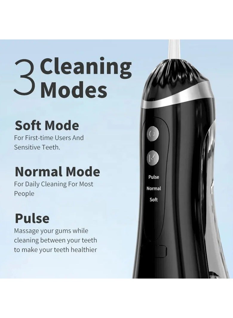 Portable Oral irrigator, Power Flosser, Cordless Oral Irrigator Cordless Irrigator, Dental Oral Irrigator IPX7 Waterproof 4 Jet Tips USB Rechargeable for Home and Travel - Image 5