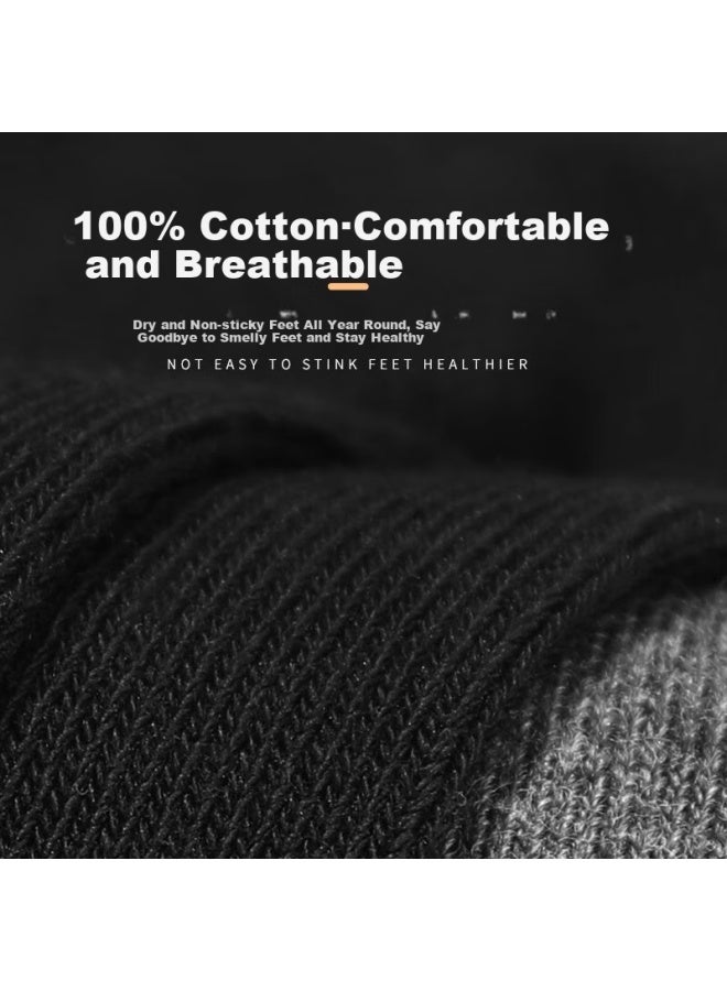 LANG SHA Langsha Men's Socks, 100% Pure Cotton, Antibacterial And Odor-resistant, All-cotton Sweat-absorbing Breathable Mid-calf Socks, Business Casual Long Socks - Image 3