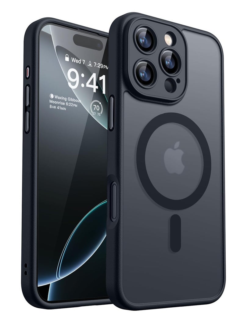 Concretization Magnetic Compatible with iPhone 16 Pro Max Case, Upgraded 【Full Camera Protection】 【Compatible with Magsafe】 【Translucent Matte】 Shockproof Protective Phone Case Cover 6.9 Inch - Black - Image 1