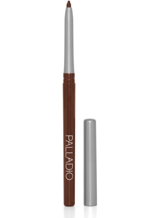 PALLADIO Retractable Waterproof Lip Liner | High Pigmented & Creamy Color Slim | Twist Up Smudge Proof Formula With Long Lasting All Day Wear | No Sharpener Required | Coffee - Image 3