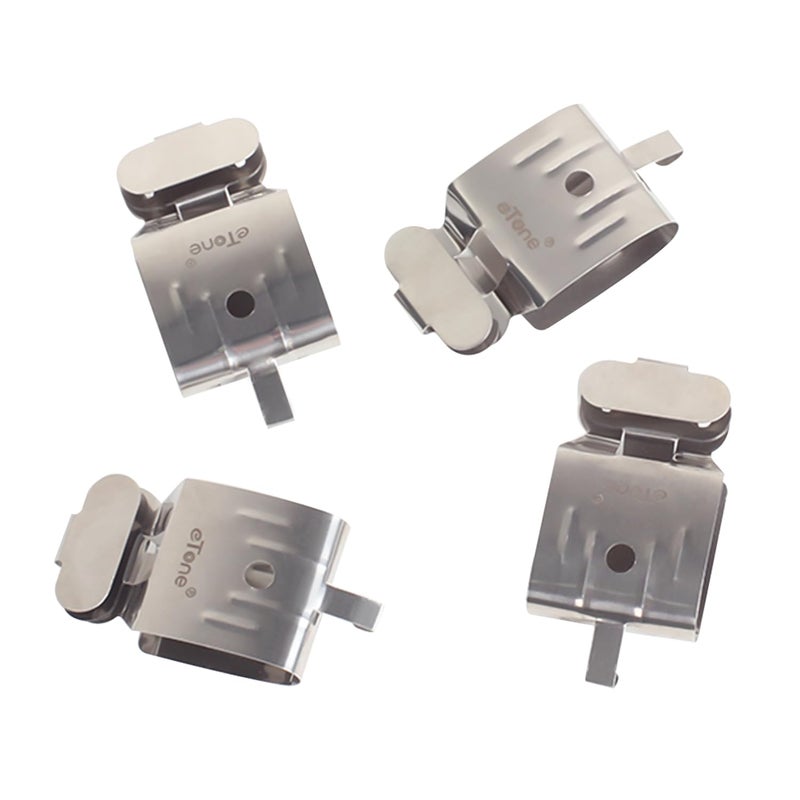 eTone 4xPCS Stainless Steel Film Clips with Lead Block Make Film Straight Film Air-Dry Darkroom Processing Equipment 135 120 Roll Film 35mm Negative 4x5 Film Sheet - Image 1
