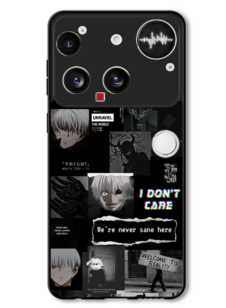 Theodor Case Compatible with Nothing Phone (3) 6.67 Inch Protection Shockproof Bumper Cover We're Never Sane Here - Image 1