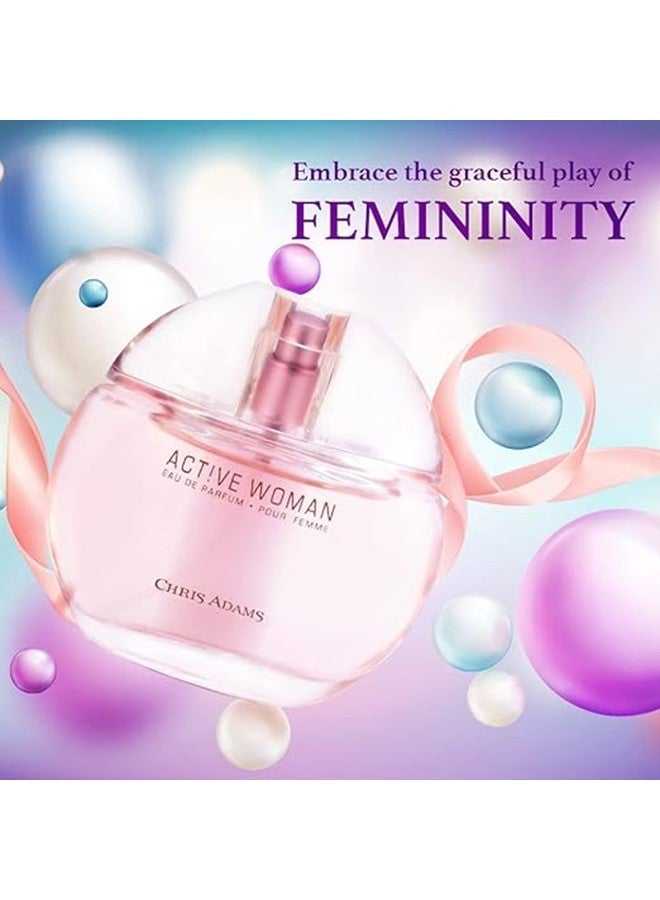 chris adams Set of 3 Chris Adams Perfumes Active Woman Intense Noire Eau De Parfum Premium Long-Lasting Fragrance Collection for Women - Image 2