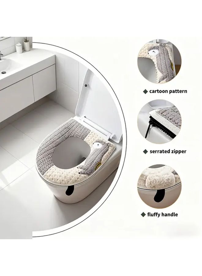 3pcs Plush Sheep Toilet Seat Cover Washable Fits Most Toilets Soft Cartoon Bathroom Decor - Image 2