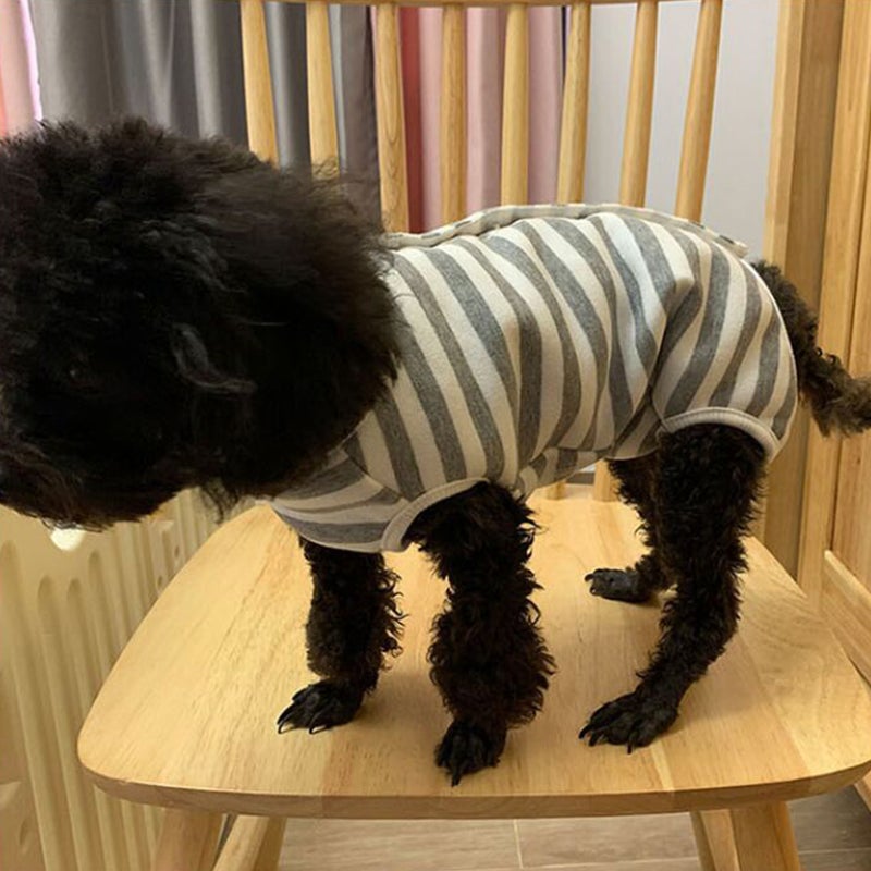 2pcs Cotton Dog Anti-licking Four-legged Dog Recovery Clothes Pet Suit - Image 4