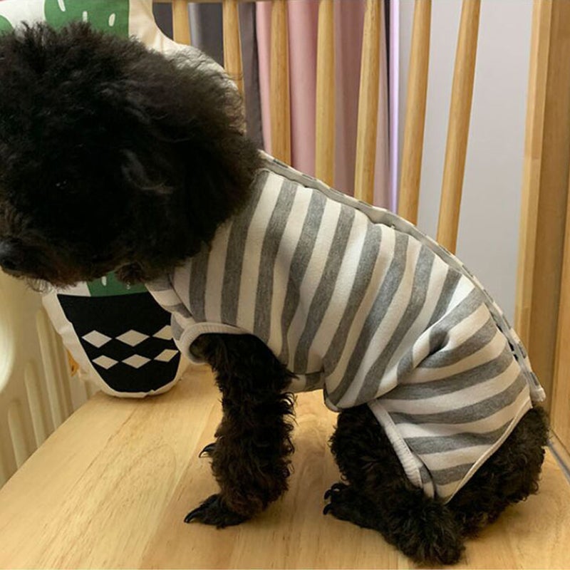 2pcs Cotton Dog Anti-licking Four-legged Dog Recovery Clothes Pet Suit - Image 3