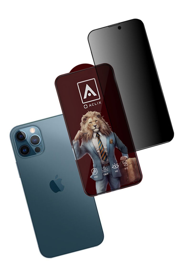 ACLIX Antistatic ESD Dustproof Premium Quality High Definition Tempered Glass Screen Protector Designed For  iPhone 12 Pro Max - Image 1