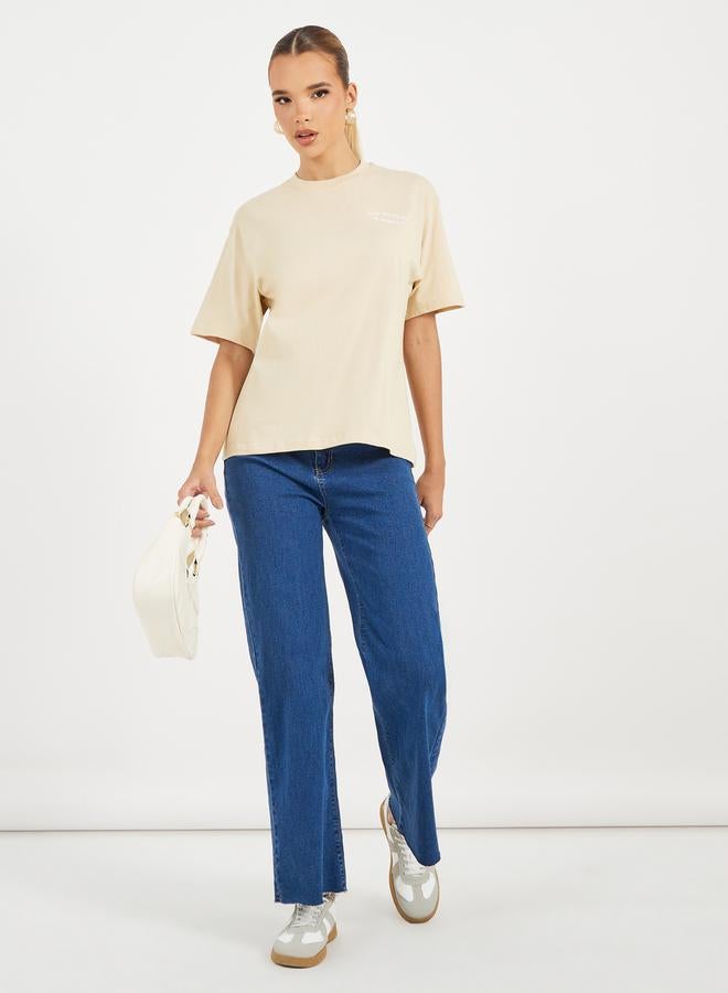 Styli Embroidered Future is Female Slogan Boxy T-Shirt  - Image 2