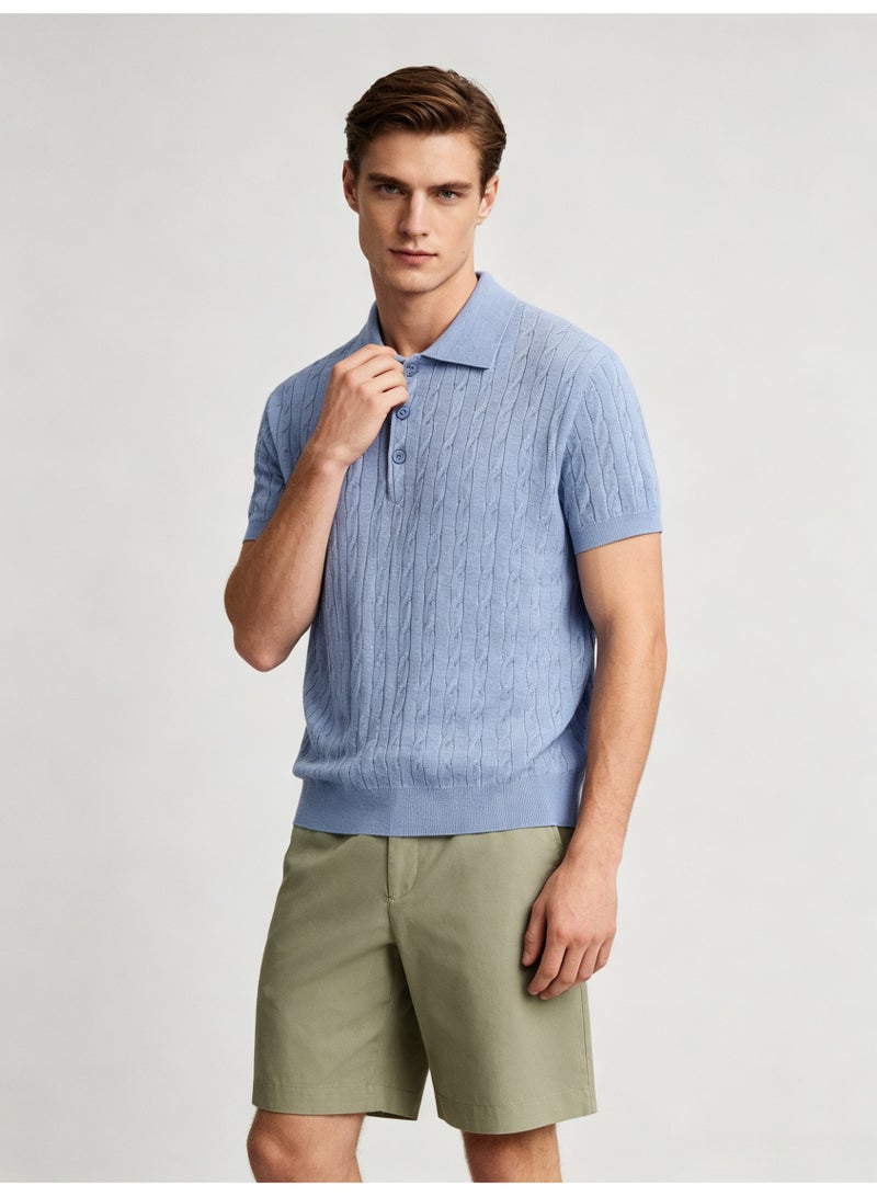 زارا ZARA men's breathable Polo shirt in summer - Image 1