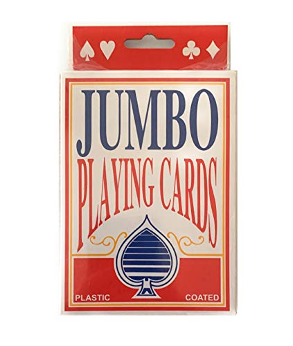Hapros Jumbo 35x5 Inch Playing Cards Plastic Coated - Image 1