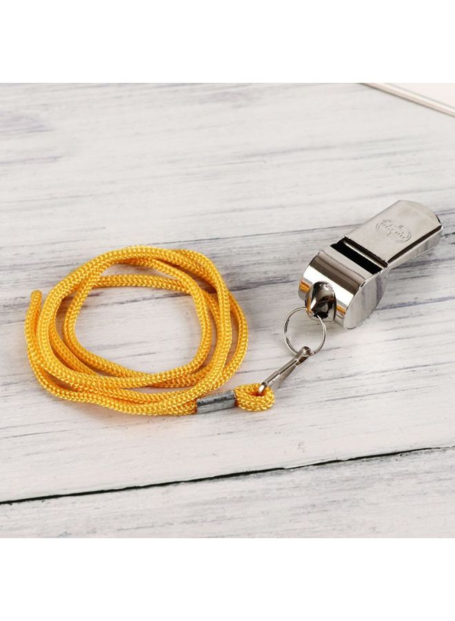 Generic Outdoor Survival Whistle Training Whistle Aluminum Alloy Kidsren's Life-saving Whistle Keychain Emergency Referee Training High Frequency-Color:1 OPP Bag Metal Whistle - Image 1