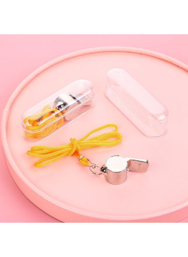 Generic Outdoor Survival Whistle Training Whistle Aluminum Alloy Kidsren's Life-saving Whistle Keychain Emergency Referee Training High Frequency-Color:1 OPP Bag Metal Whistle - Image 4