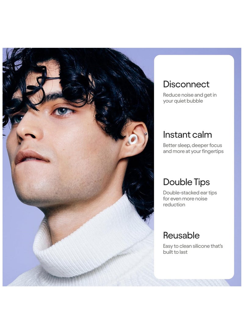 Generic - Loop Quiet 2 Plus Ear Plugs with Double Tips – Ultra-Comfy Reusable Earplugs For Sleep, Focus, Travel, Noise Sensitivity | Flexible Protection | 24 dB (SNR) Noise Reduction + 3 dB with Double Tips - Image 1