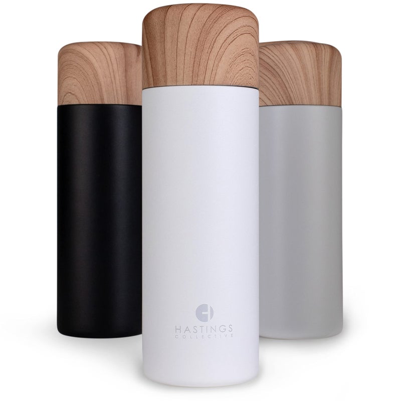 HASTINGS COLLECTIVE HASTINGS COLLECTIVE FIKA Slim Coffee Travel Mug Tumbler  Stainless Steel Vacuum Insulated Thermos Cup with Spill Proof Lid 17oz 500ml White