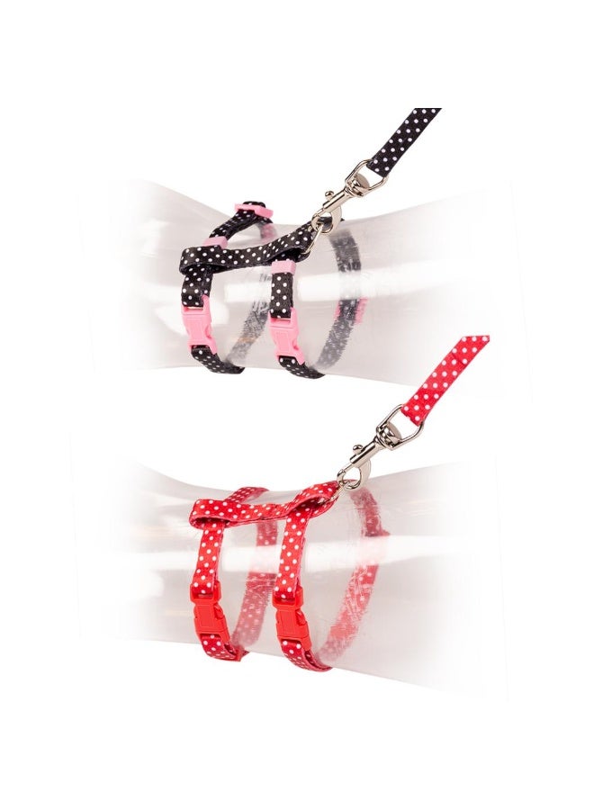 Duvo + Duvo+ Kitten Walking Set White Dots Black/Red 15-25cm / 8mm-125cm - Image 1