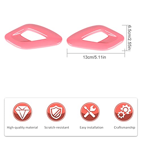 Voodonala for Challenger 20152023 Car Door Inner Door Handle Cover Trim Accessories for Dodge Challenger 20152023 Pink2pcsSet - Image 3