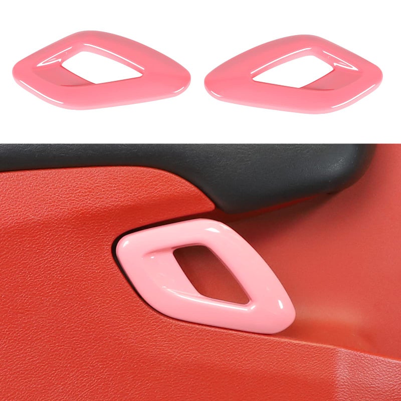 Voodonala for Challenger 20152023 Car Door Inner Door Handle Cover Trim Accessories for Dodge Challenger 20152023 Pink2pcsSet - Image 2