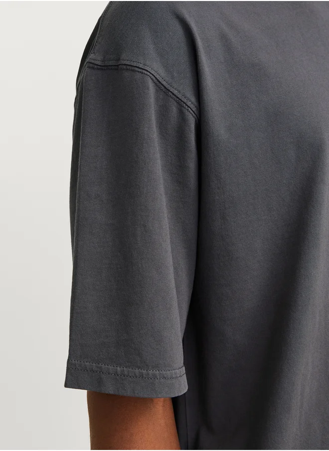 JACK & JONES Solid Crew Neck Regular Fit T-Shirt