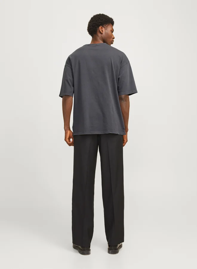 JACK & JONES Solid Crew Neck Regular Fit T-Shirt