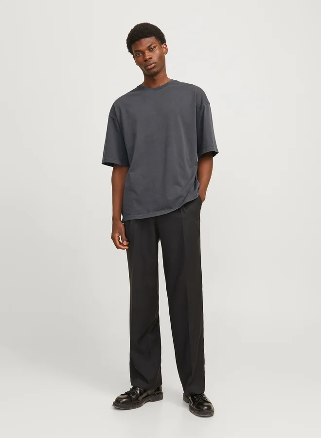 JACK & JONES Solid Crew Neck Regular Fit T-Shirt