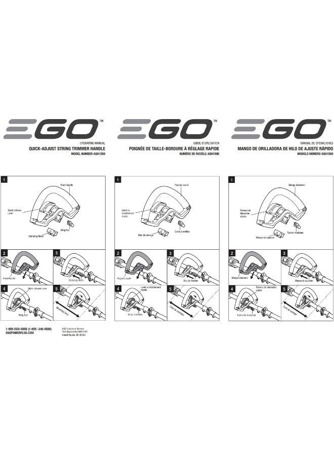 EGO Power+ EGO Power+ AQH1500 String Trimmer Quick-Adjust Auxiliary Handle  - Image 2