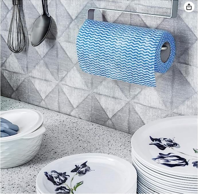 Warmfinity Multipurpose Kitchen Roll/Tissue/Towel Washable & Quick-Dry Non-Woven cloth, Dish Towel, for Kitchen Cleaning, Home Cleaning Super Absorbent Reusable Tissue Roll 80 Pulls in each roll (6) - Image 4