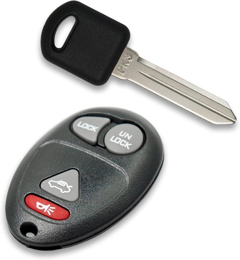 Keyless2Go Replacement Keyless Entry Car Key Fob with Uncut PK3 Transponder Ignition Key (2 Pack) - Image 2