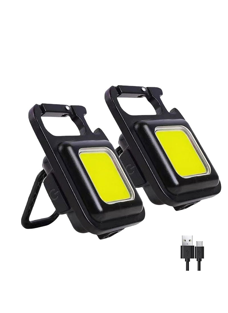 ROMINO ROMINO Keychain LED Rechargeable Flashlights Torch with Bottle Opener Magnet Base 800 Lumens Portable Emergency COB Light for Camping Outdoor 2  - Image 1