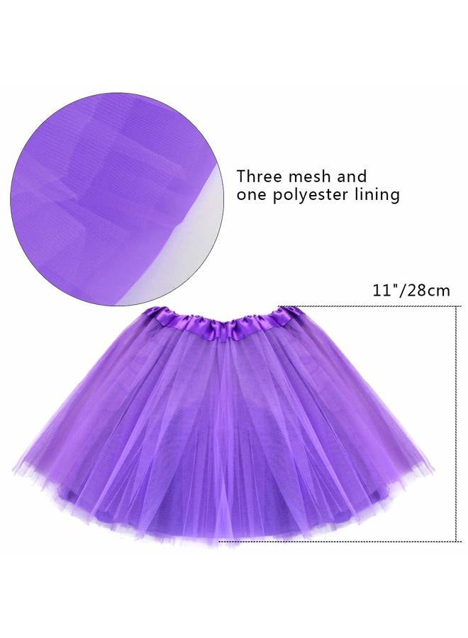 Miayon 1980s Fancy Outfits Dress Costume Accessories for Girl Kids Halloween, Purple, one size - Image 2