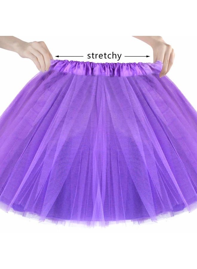 Miayon 1980s Fancy Outfits Dress Costume Accessories for Girl Kids Halloween, Purple, one size - Image 3