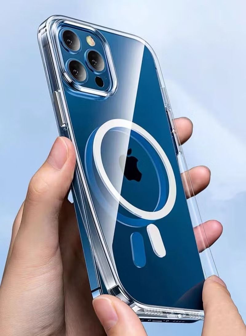 Zaboon iPhone 14 Pro Magsafe Case 6.1 Inch Slim Thin Magnetic Case Yellowing-Resistant Shock Absorption Anti-Scratch and Anti-Drop Hard Back Crystal Case Compatible with iPhone 14 Pro Case - Image 3