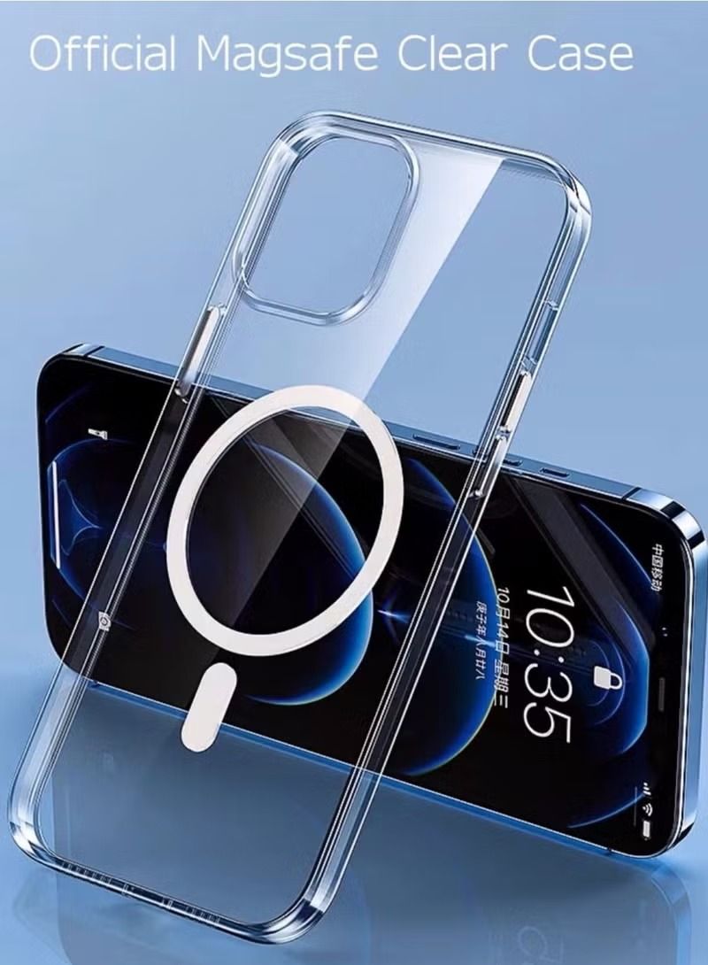 Zaboon iPhone 14 Pro Magsafe Case 6.1 Inch Slim Thin Magnetic Case Yellowing-Resistant Shock Absorption Anti-Scratch and Anti-Drop Hard Back Crystal Case Compatible with iPhone 14 Pro Case - Image 2