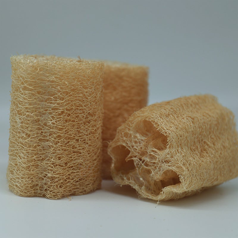 Generic Natural Loofah Dish Sponge Bath Strip Cleansing Pad [Yellow] Cordless 