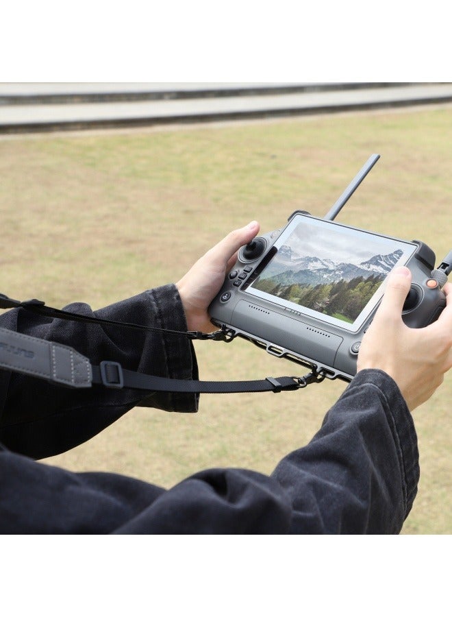 DJI RC Plus with screen remote control single and double multi-purpose hanging buckle + decompression lanyard shoulder strap sling - Image 2