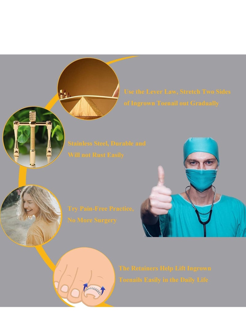 SYOSI Ingrown Toenail Treatment Kit with 12 Toenail Braces, Pure Copper Ingrown Toenail Lifter, Steel Foot Care Tool for Paronychia - Image 3