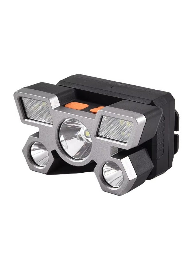 5-LED Rechargeable Waterproof Headlamp Torch for Outdoor Activities, XY501 - Image 1