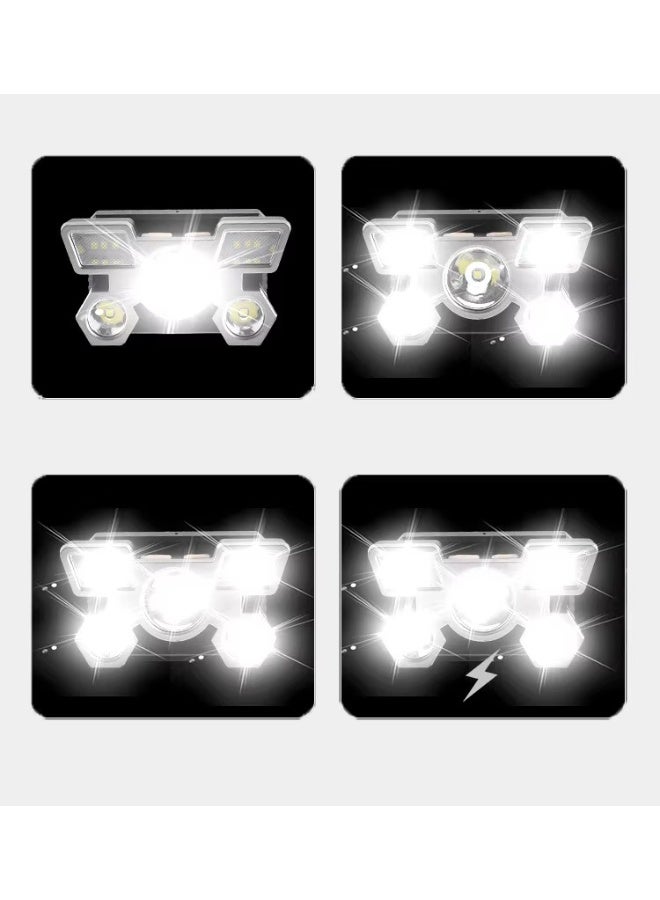 5-LED Rechargeable Waterproof Headlamp Torch for Outdoor Activities, XY501 - Image 3