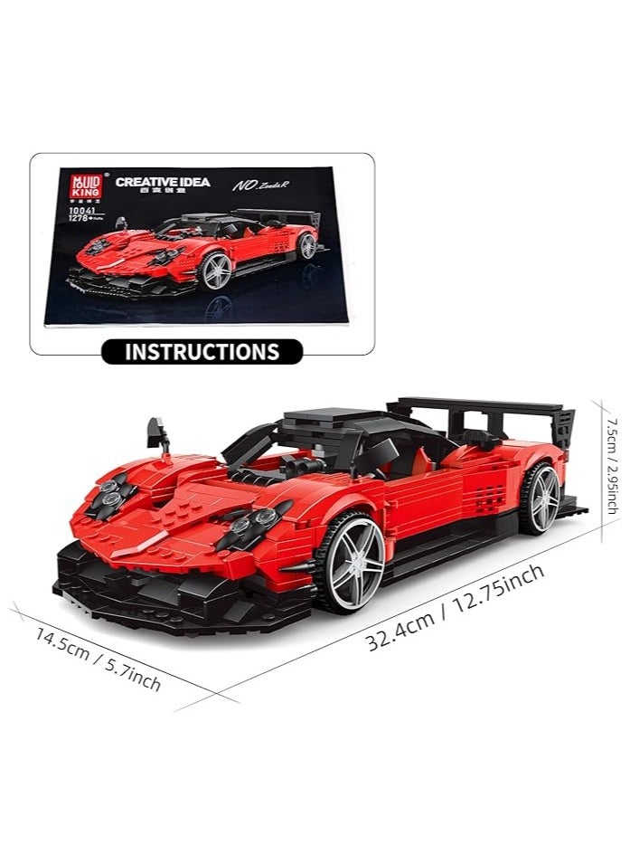 mould king - Model King 10041 Children's stacking building block toy car, racing building kit, adult collection building set model, 1278 pieces 8+ - Image 1
